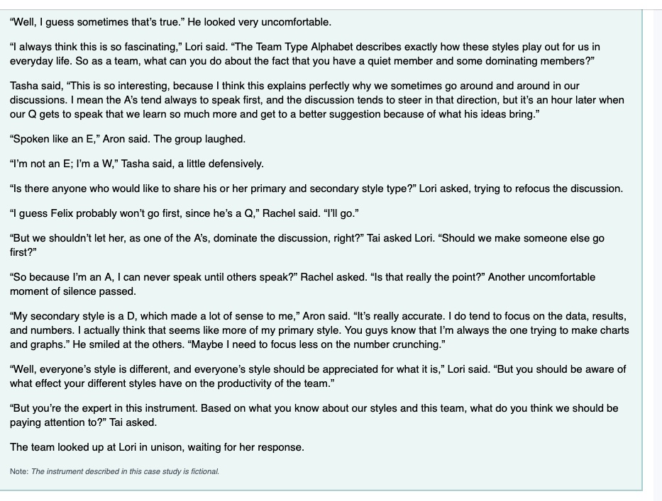 met. \"While this team has worked together for about 18 months, and