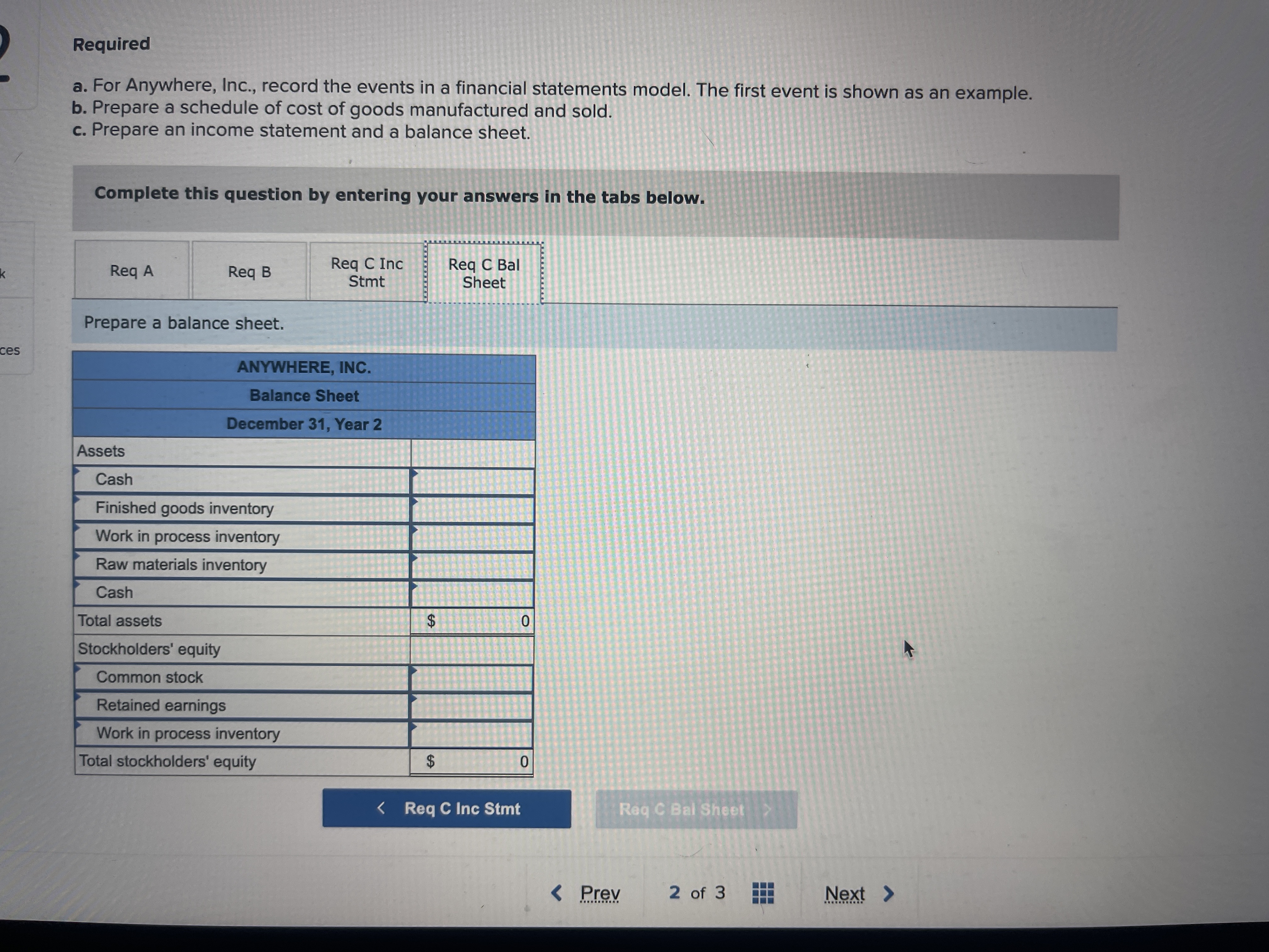 200 Raw materials inventory 3 , 850 Work in process inventory 5