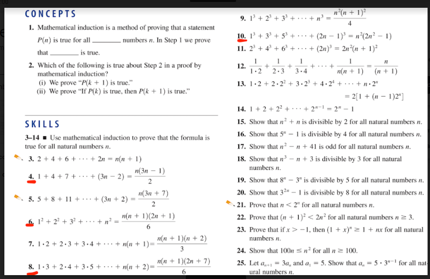 CONCEPTS 9. 1' + 2 + 3 3 + . .