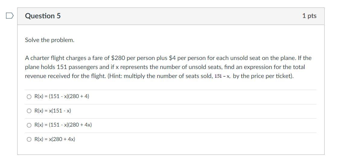 C(x) = 25x + 99 O 15.5 O 12.8 or 2.7 O