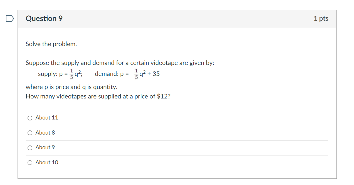 58x - 2x2; C(x) = 23x + 108 O 14.5 O 17.5