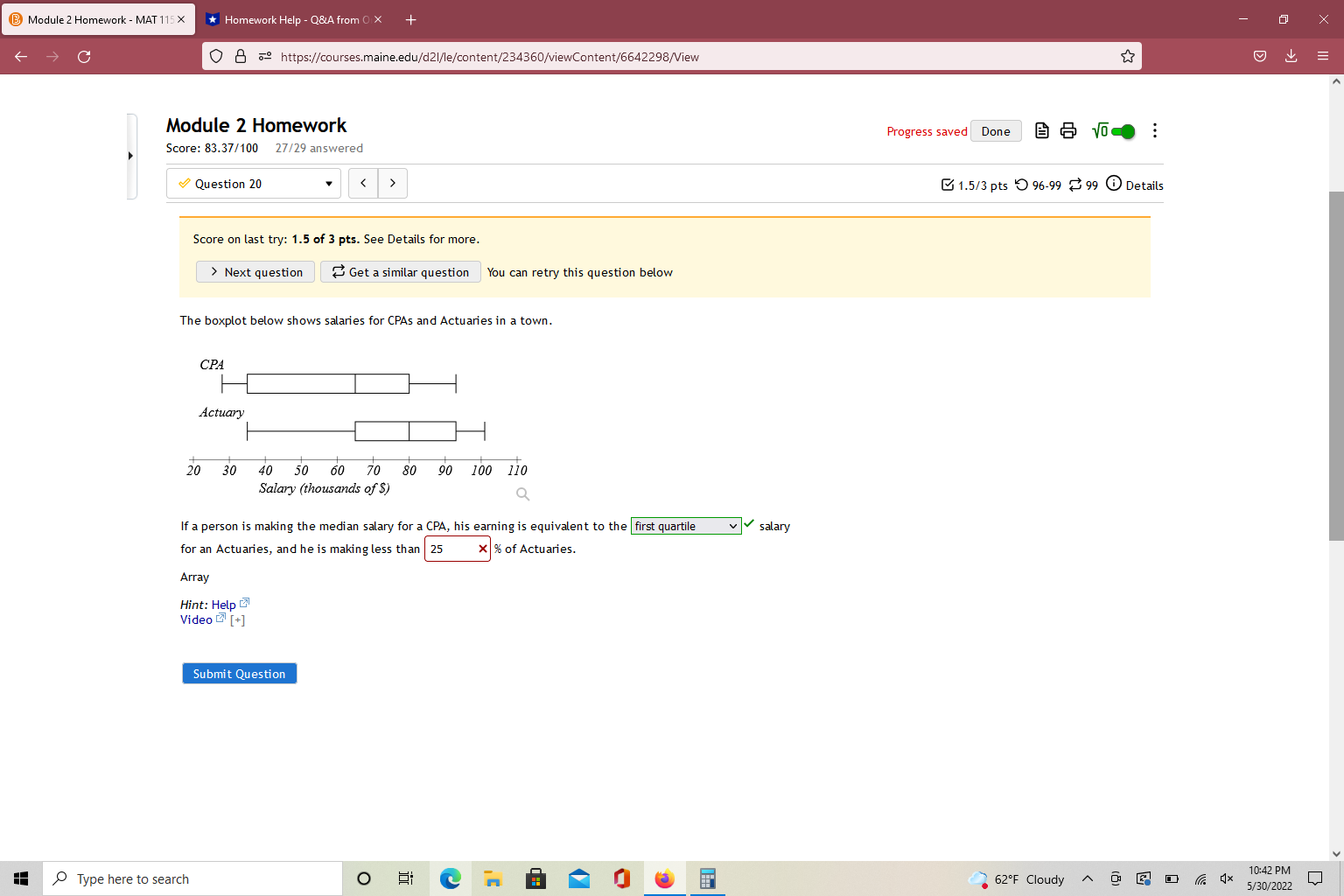 & leaf plot, find the five number summary for the data by