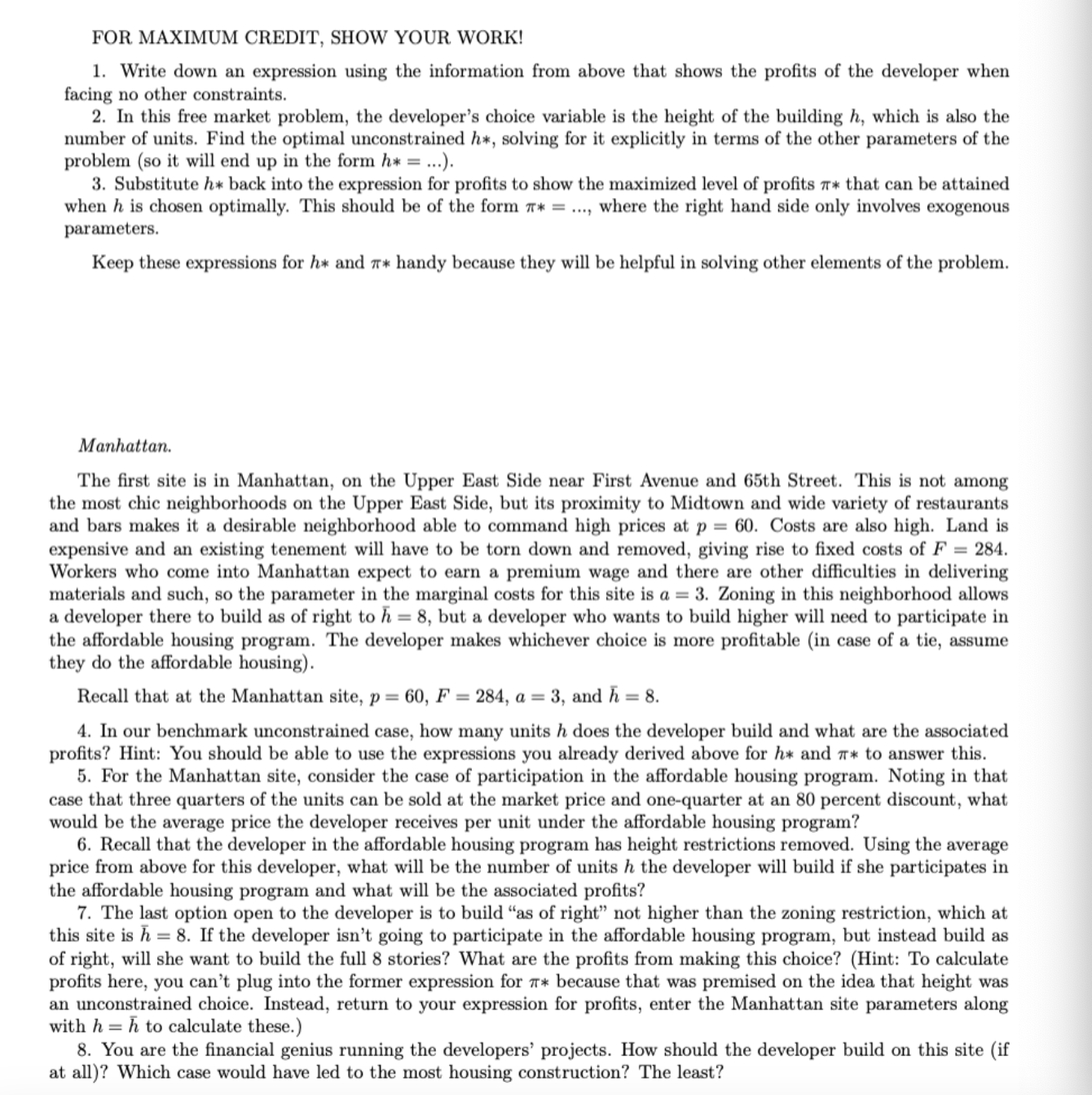 considering residential projects in three of the five boroughs of New York