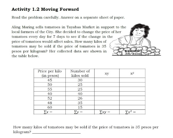  Activity 1.2 Moving Forward Read the problem carefully. Answer on a