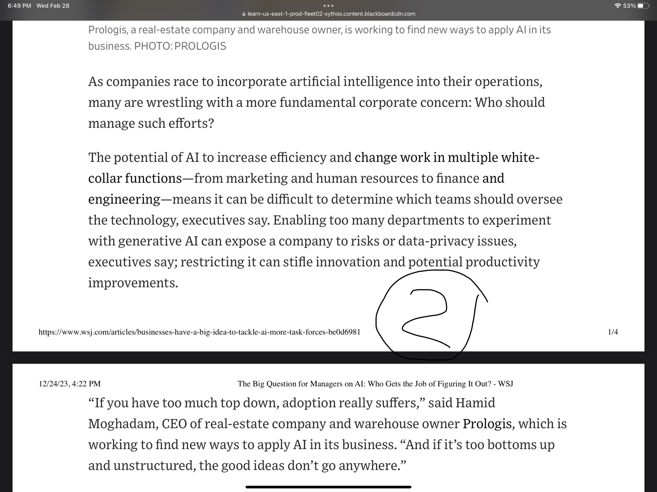 firms reluctant to simply let everyone experiment with it? Why does one