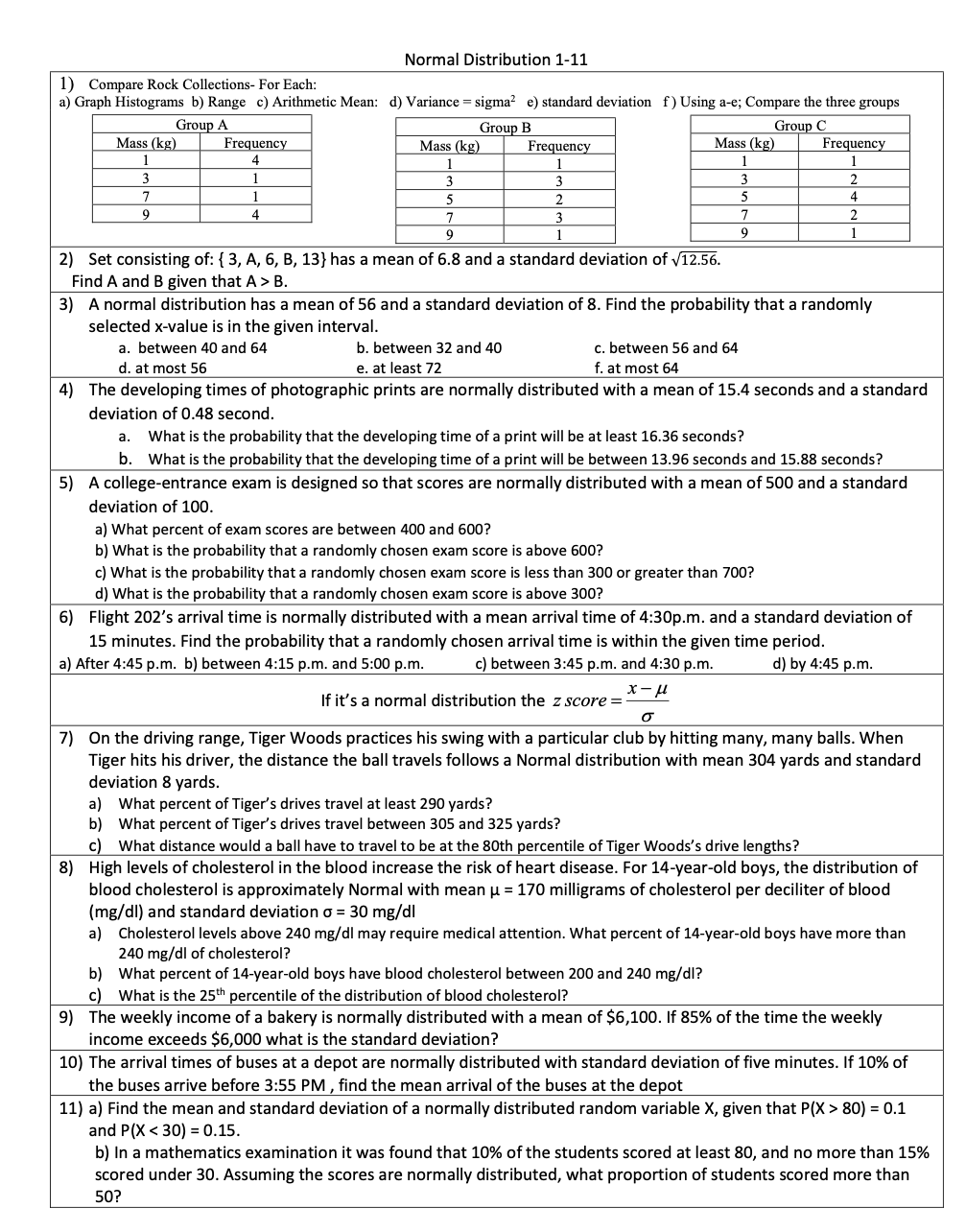 Please do only number 2 and show work without using square roots.