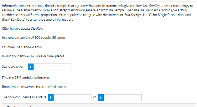 error, and then use this information to give a 95 % confidence