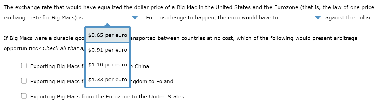 be the same as the real exchange rates, both in the short