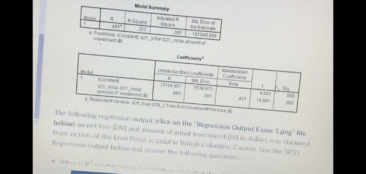 (Constant) 25164,951 5538.973 4.543 000 q21_Initial Q21_Initial 886 .081 455 10.981 000
