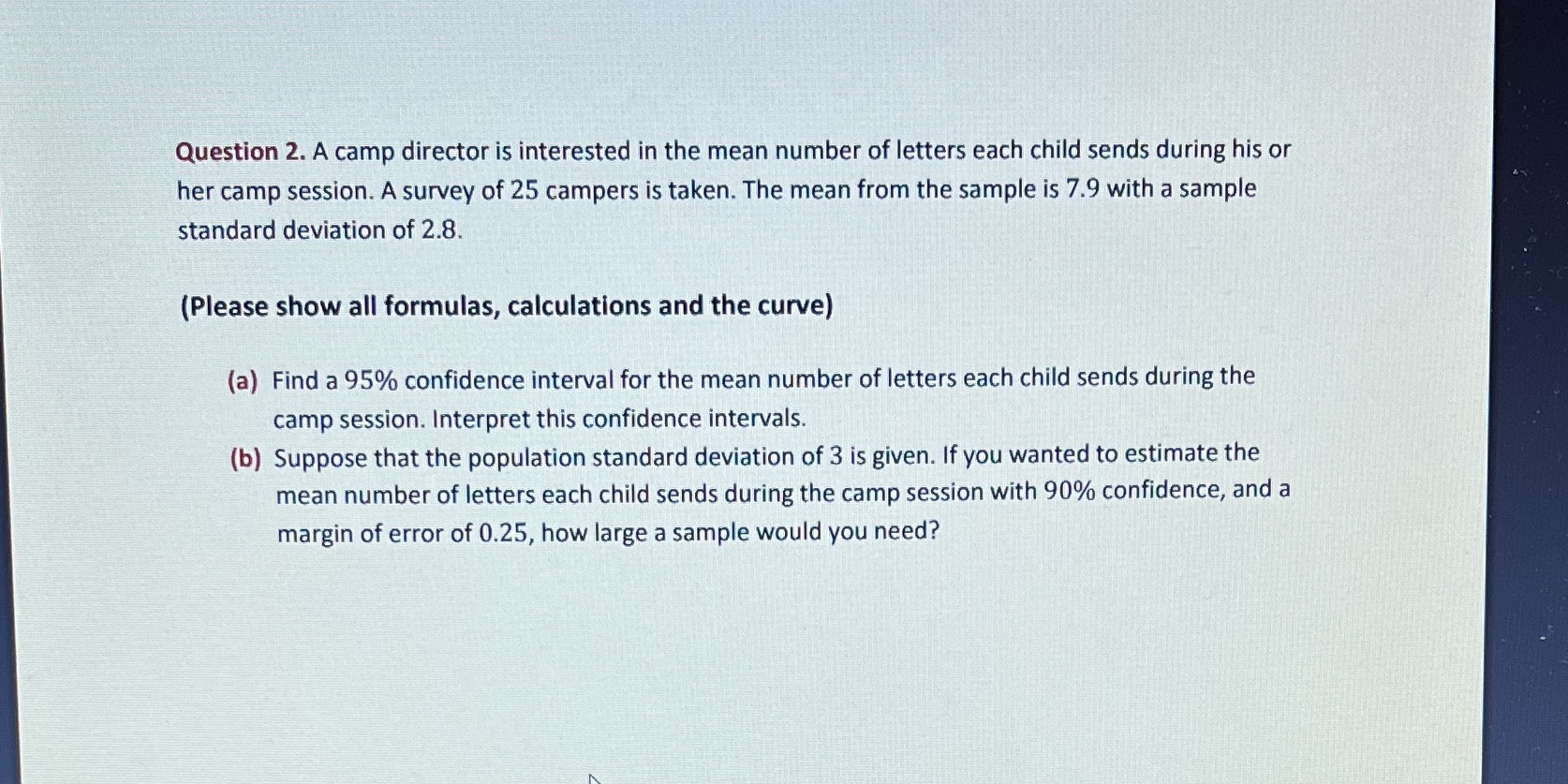 Proper formula and step by step solution with neat and clean writing