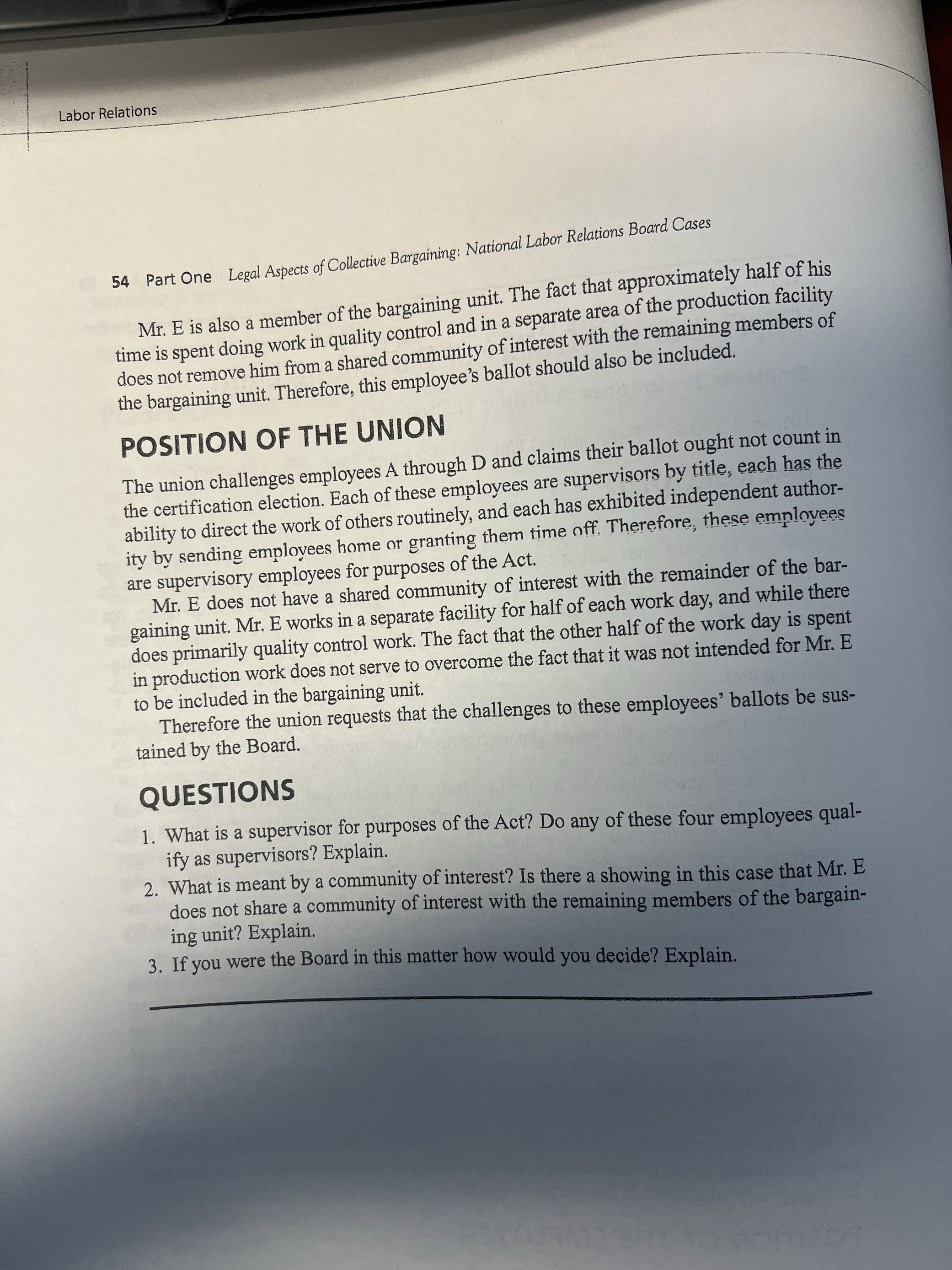 Supervisor or Member of Bargaining Unit? Employer Bredero Shaw, A Division of