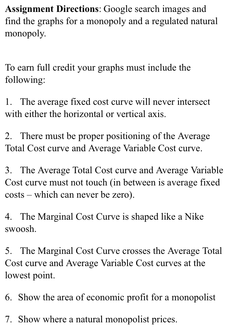  Assignment Directions: Google search images and find the graphs for a