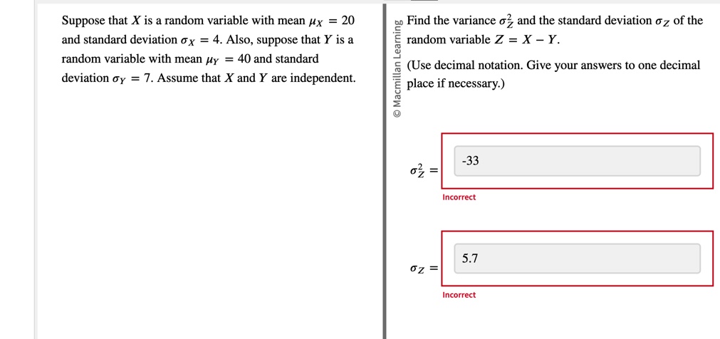  Suppose that X is a random variable with mean \"X =