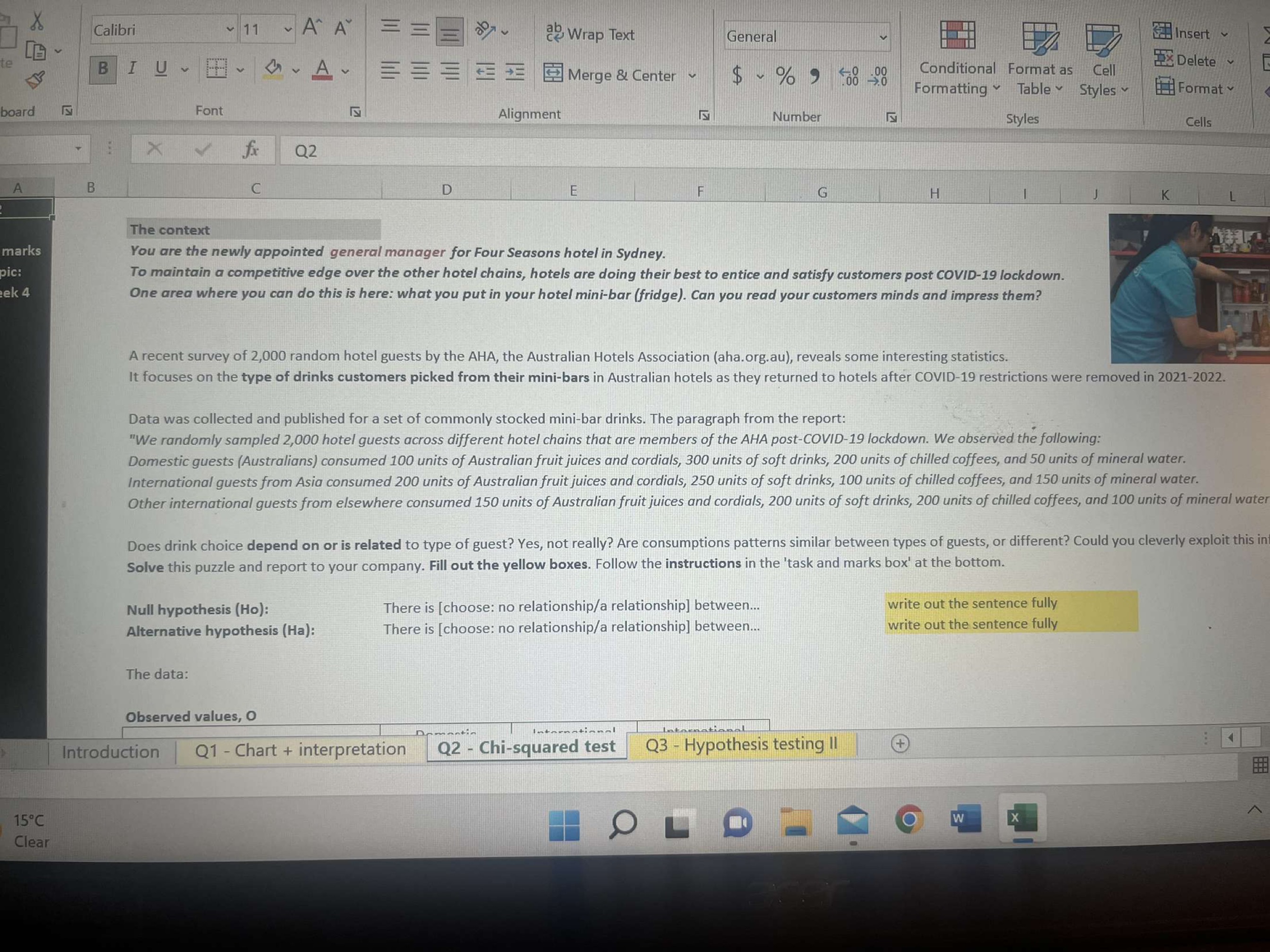 Calibri 11 AA =E de Wrap Text General Insert B I