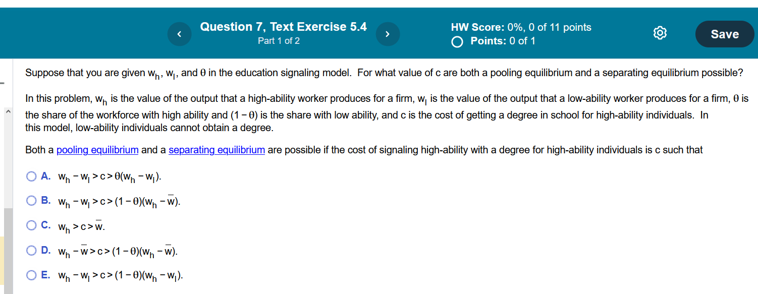 Question 7, Text Exercise 5.4 N HW Score: 0%, 0 of