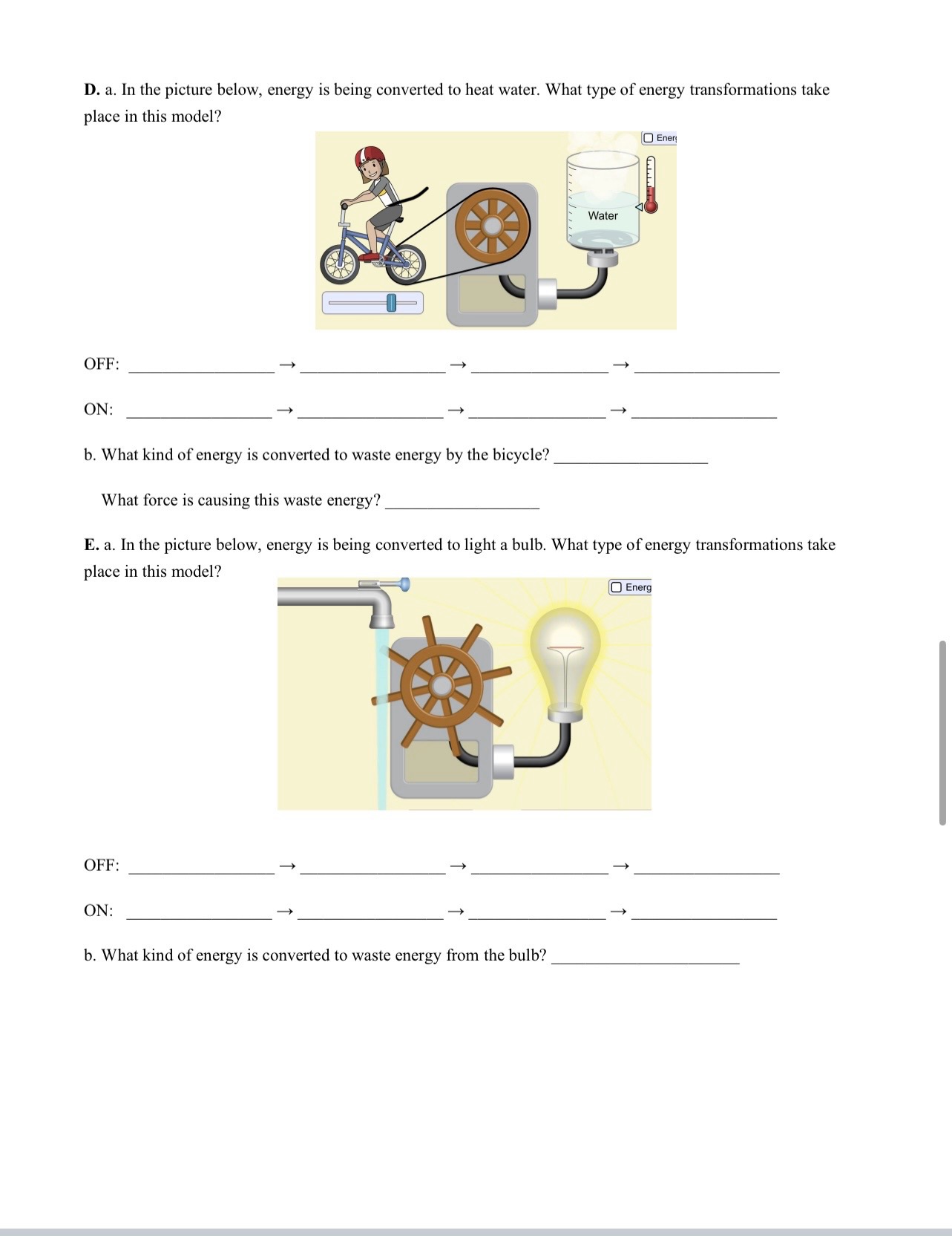 being observed. This will consist of an introductory look at energy and