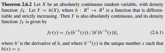 distribution over (0, 1) and define the transformation X = (1 -U)