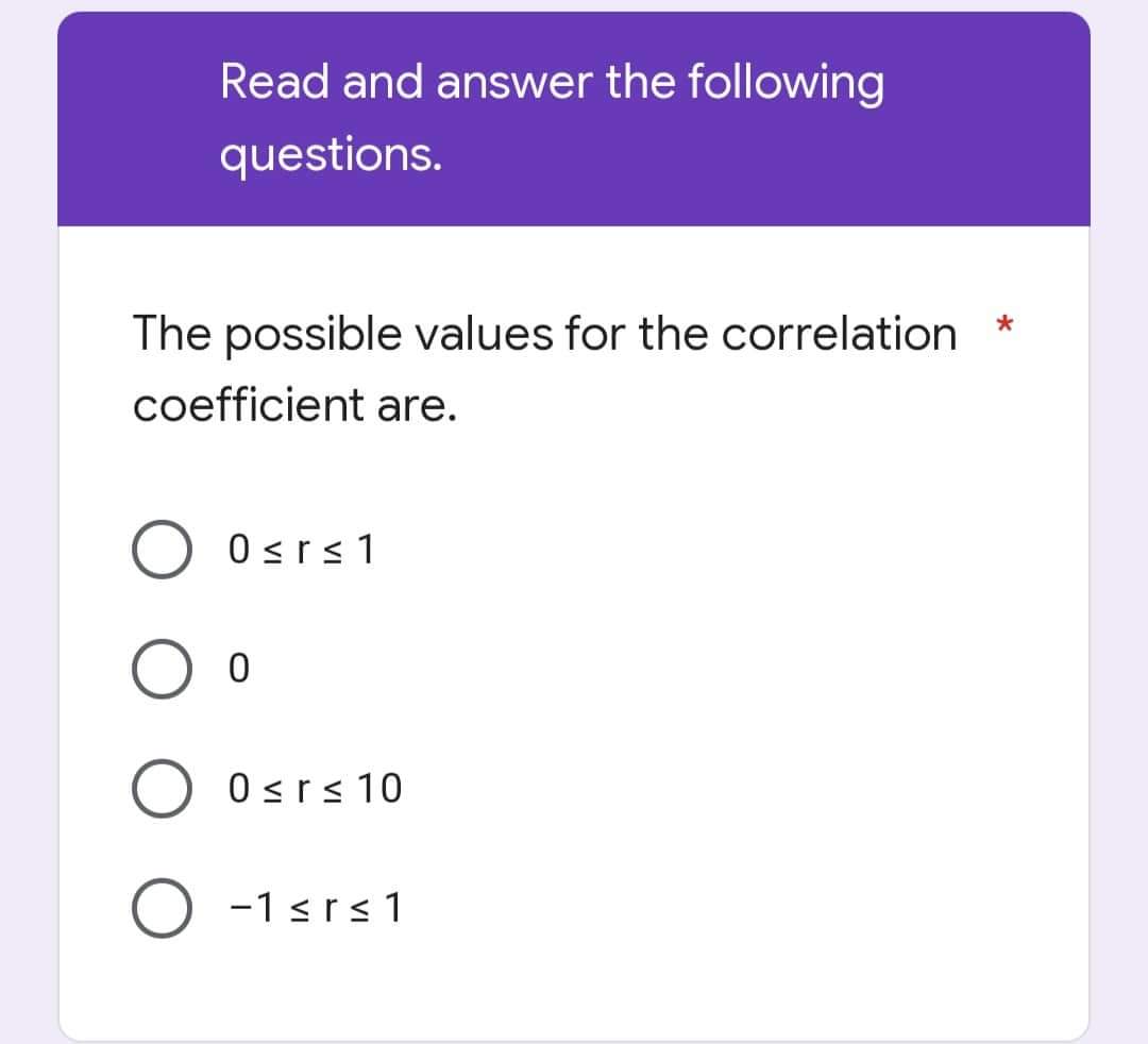 set produced the following information. Find the coefficient of determination of the