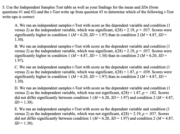 Median, Mode, Range, and Standard Deviation on your own. For this task,
