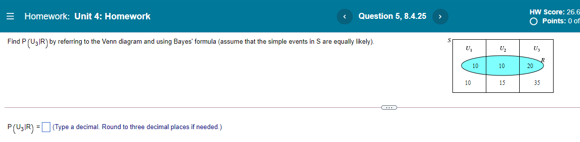 E Homework: Unit 4: Homework Question 5, 8.4.25 HW Score: 26.6