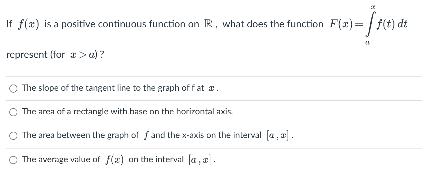3.: If f(13) is a positive continuous function on R ,