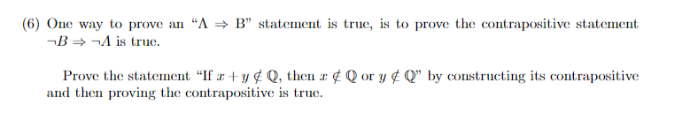 (6) One way to prove an "A = B" statement is