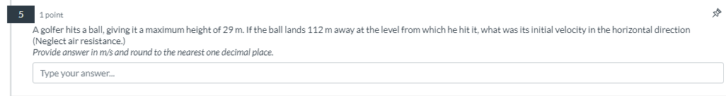 A golfer hits a ball, giving it a maximum height of