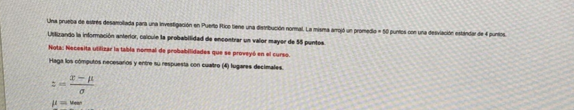 como se resolvera este ejercicio ? Una prueba de estres desarrollado para