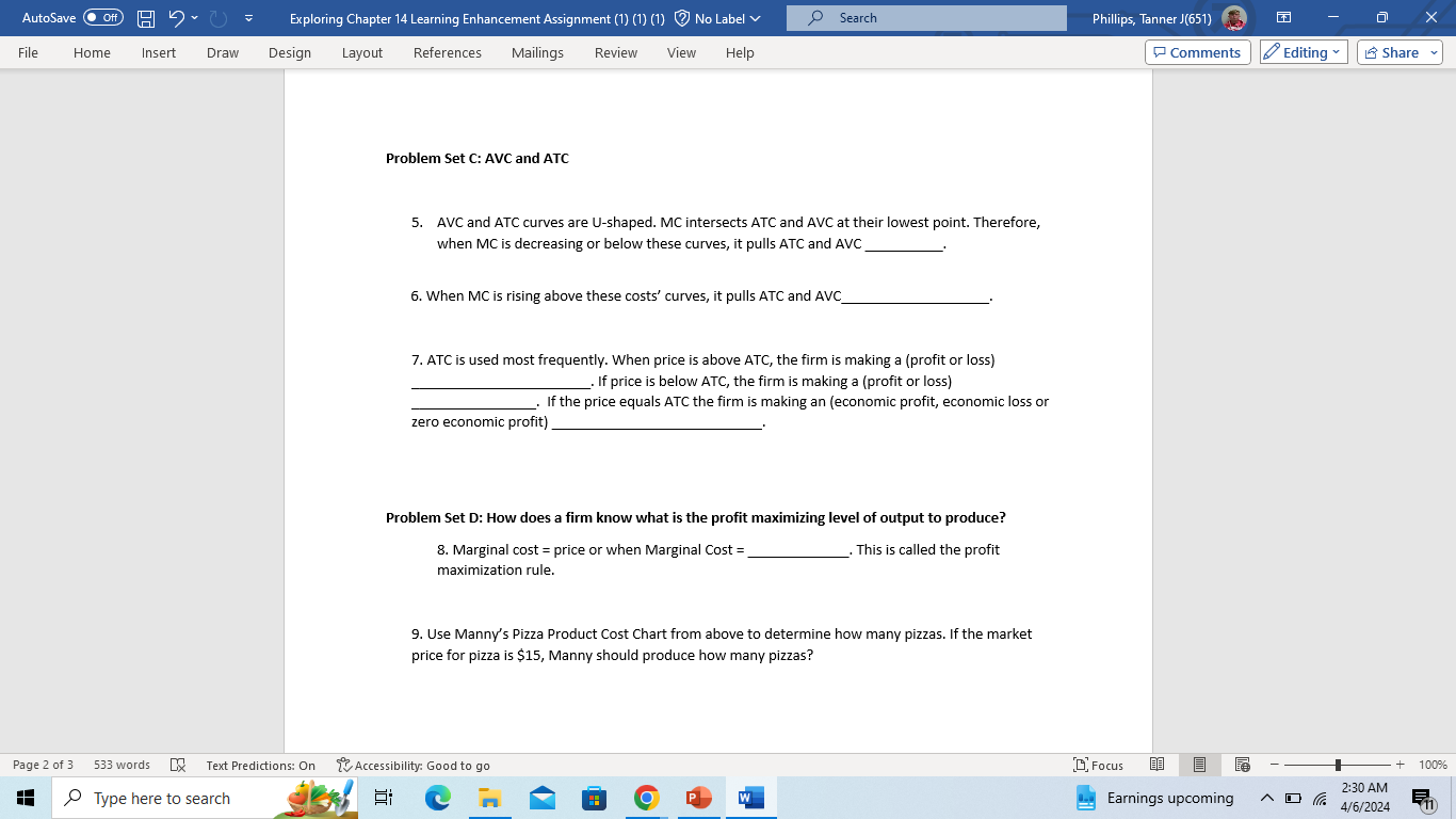  AutoSave O Off) Exploring Chapter 14 Learning Enhancement Assignment (1) (1)