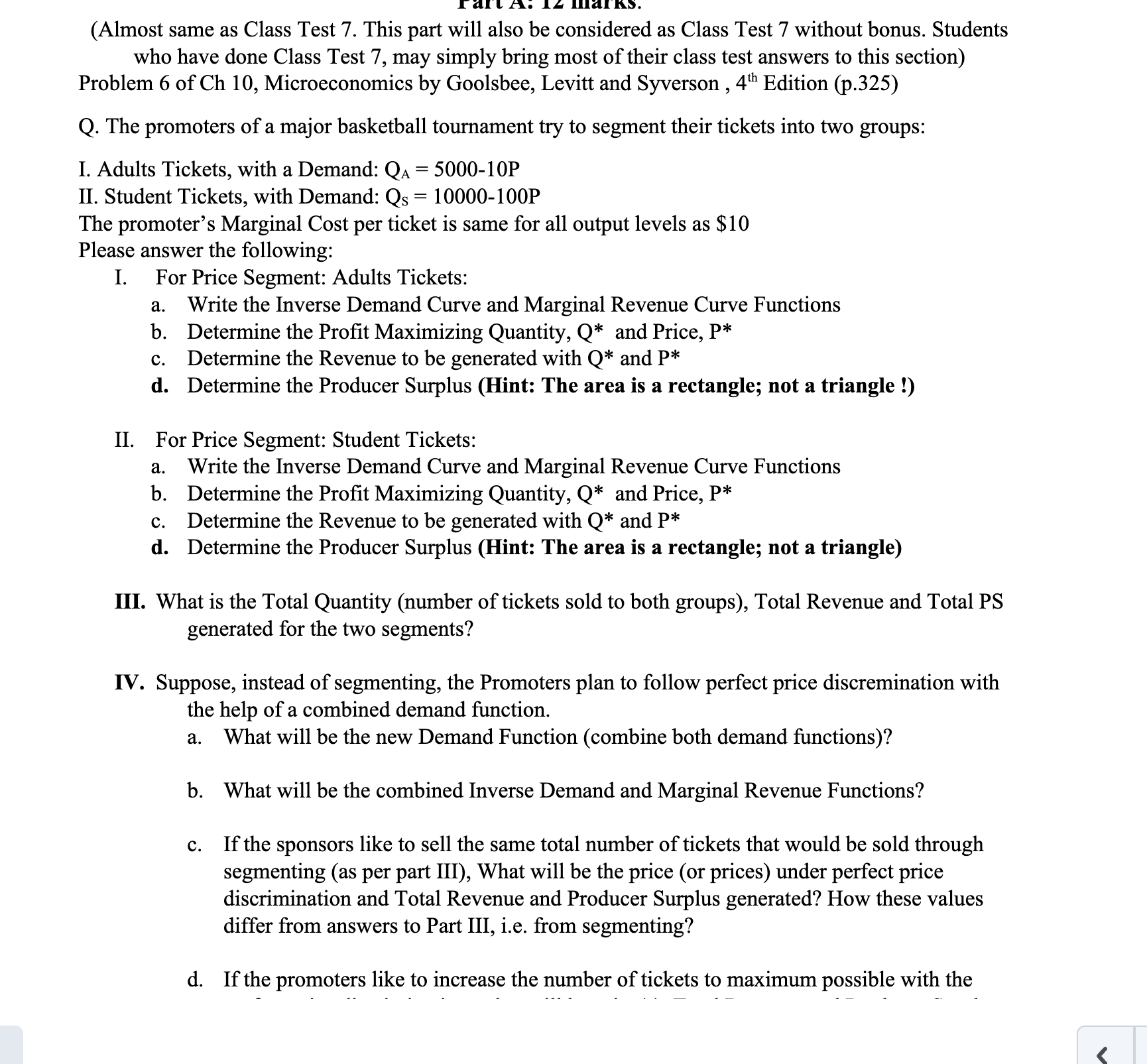  rart A. 14 1AL RD. (Almost same as Class Test 7.