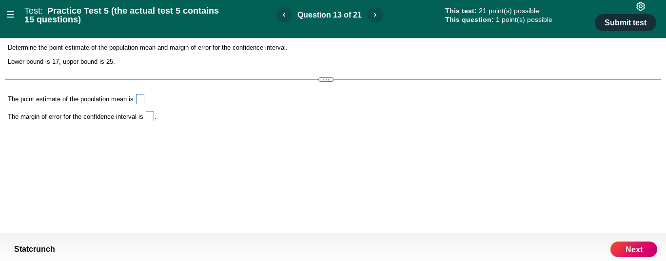 1 point(s) possible Submit test Which of the following are properties of