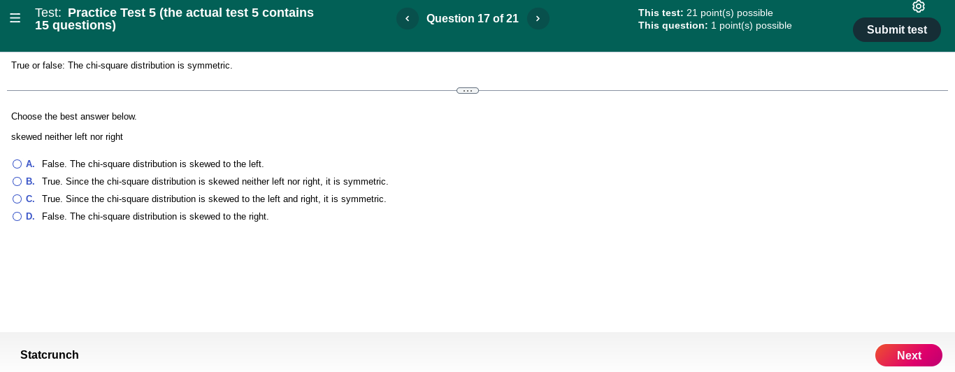 is slightly greater than the area in the tails of the standard