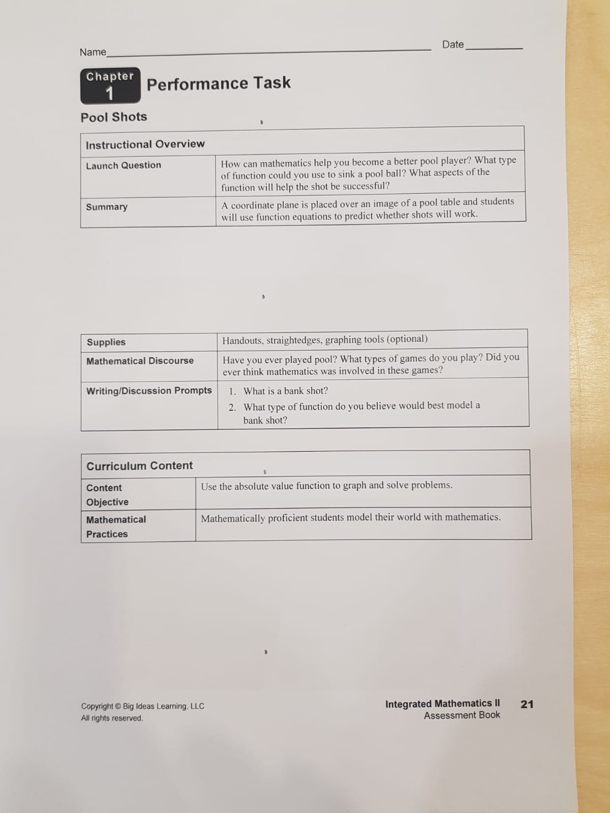 Launch Question How can mathematics help you become a better pool player?