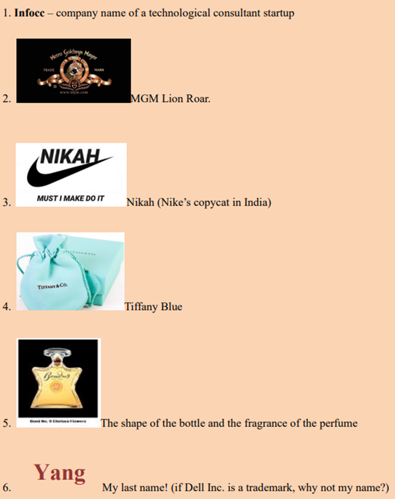 them can be trademarked and which cannot in the United States. Please