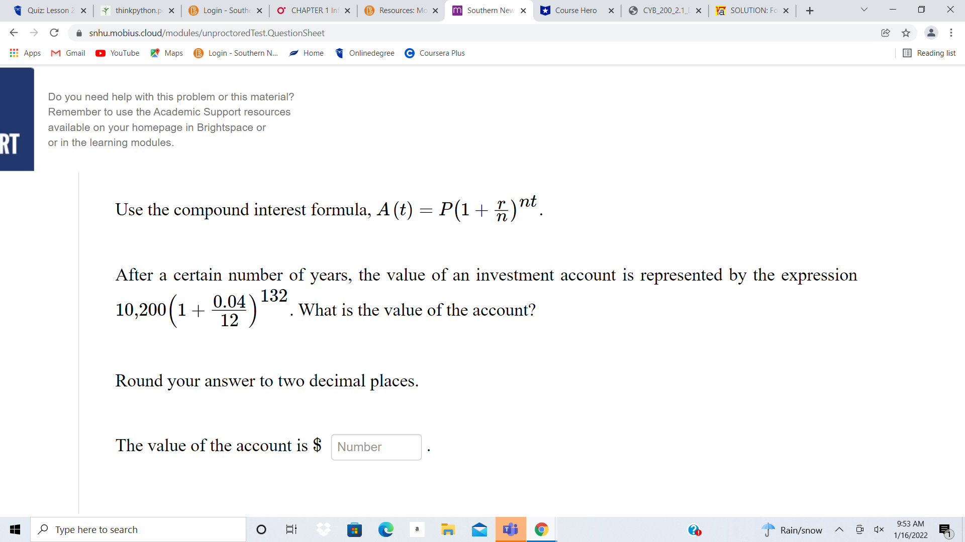  Quiz: Lesson 2 x * thinkpython.p( X @ Login - SouthE