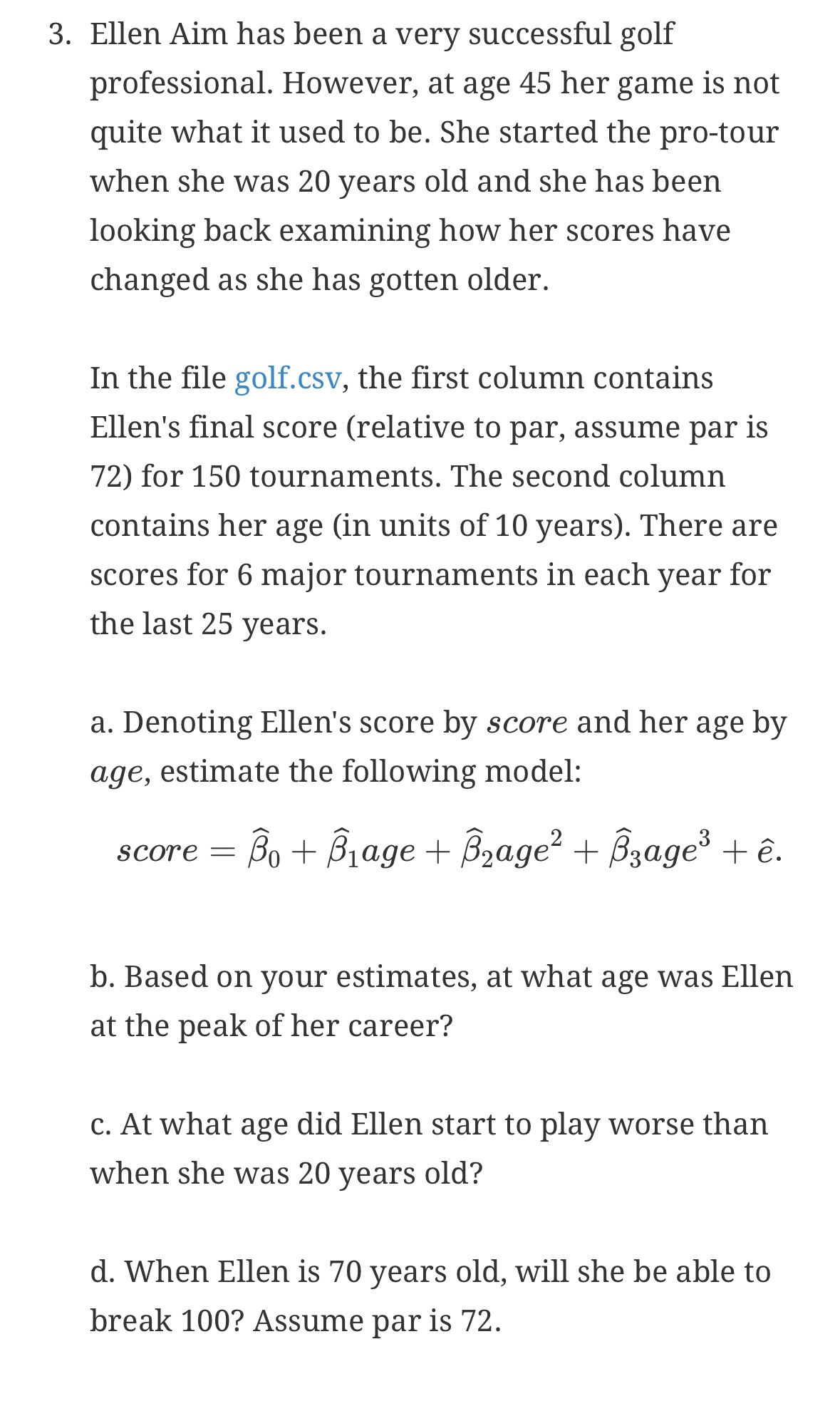 Can someone help me answer these econometrics questions using python and only