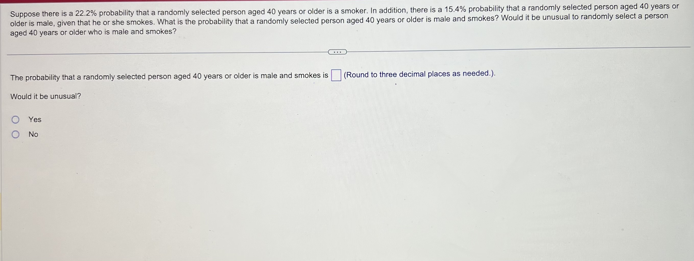 Suppose there is a 22.2% probability that a randomly selected person