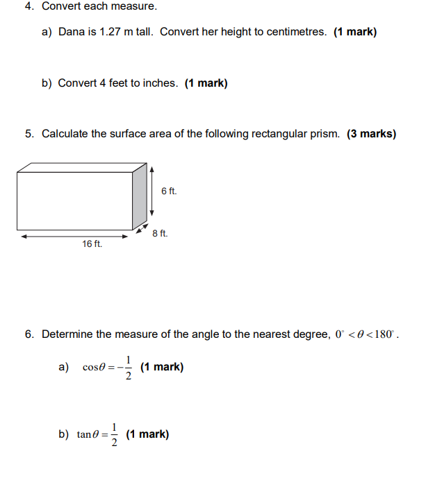 No decimal answers. a) 3* + 3' (1 mark) b) (2x* )
