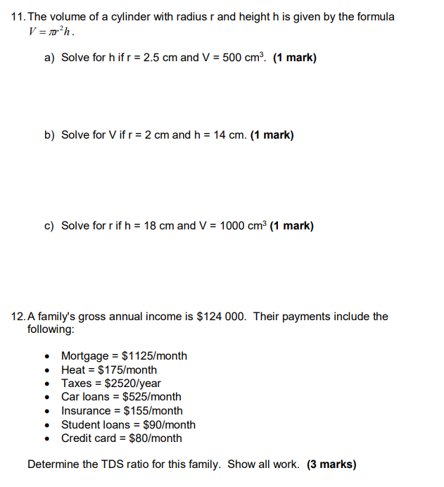 mark) b) 18" (1 mark)4. Convert each measure. a) Dana is 1.27