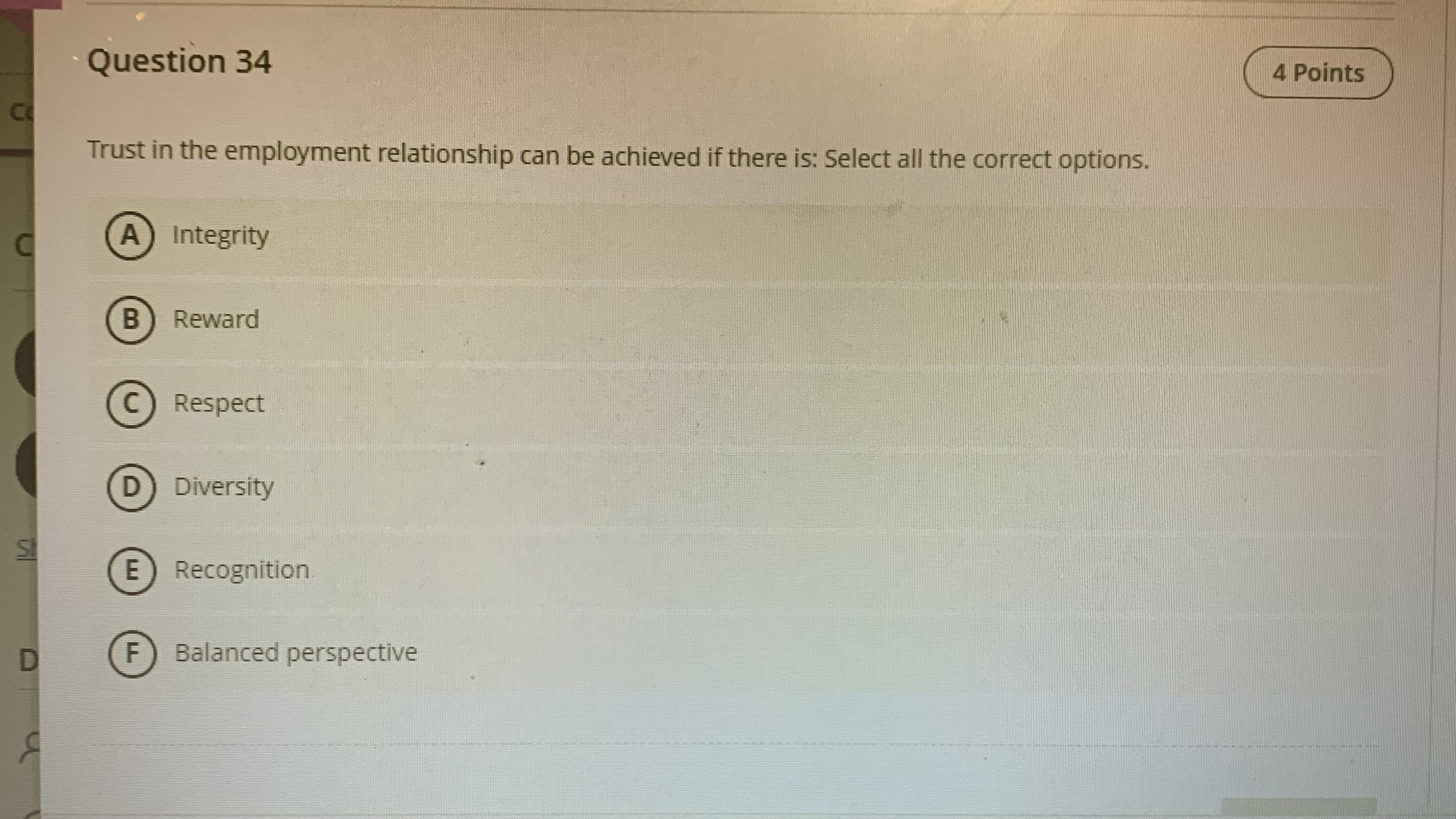 D Police involvement E Location SI F Practical details G Employee conduct