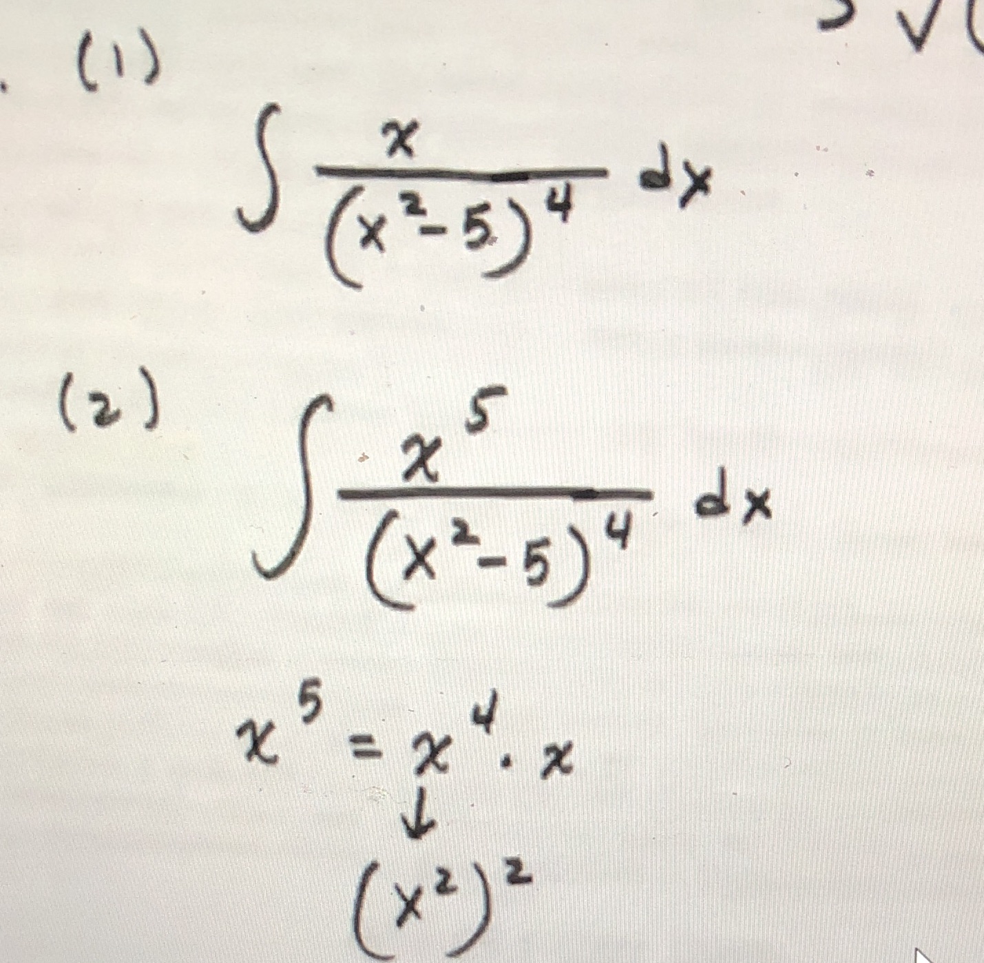 Please show work. Thanks :) ( 1 ) x dy X 5.