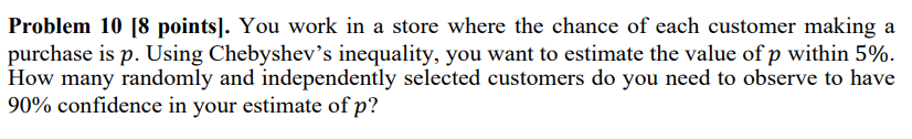  Problem ll! [3 points]. You work in a store where the