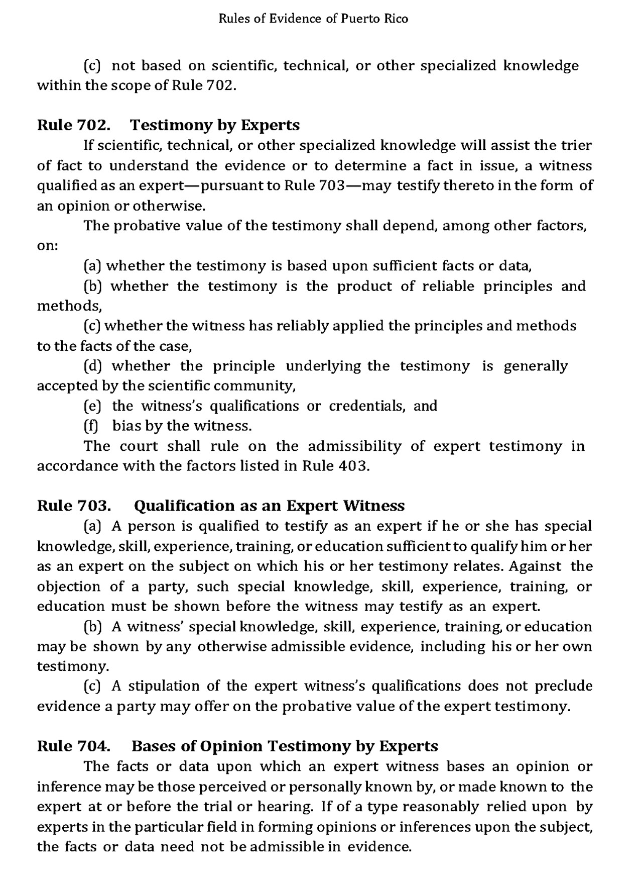 of appointing an expert by the court, based on Rules of Evidence