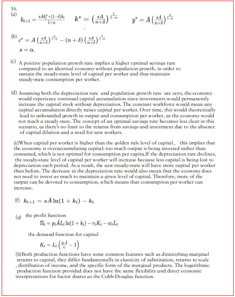 depreciation rate & is between 0 and 1, and where population evolves