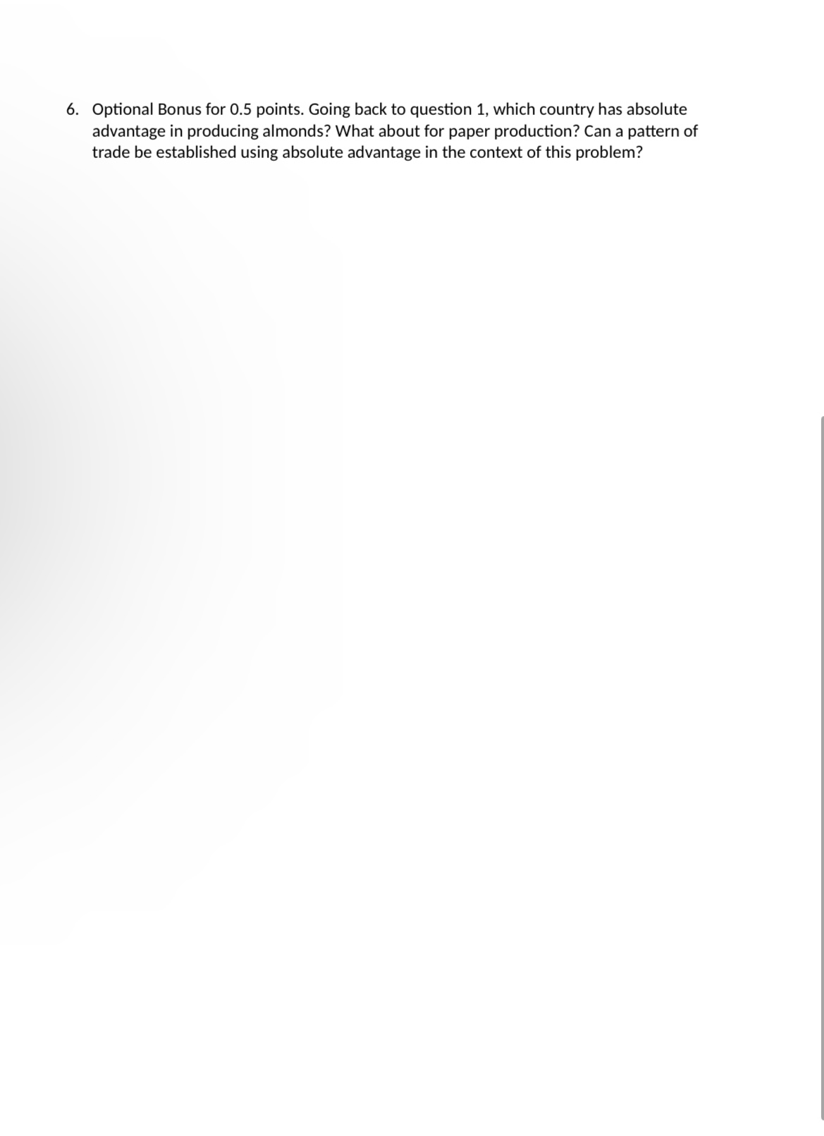 no answer and for wrong answers that are way off track NOTE: