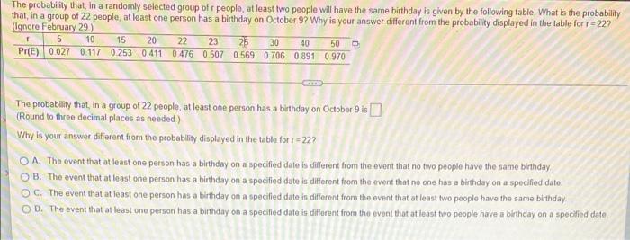 Answer Should 100% Correct To get Helpful rate. The probability that, In