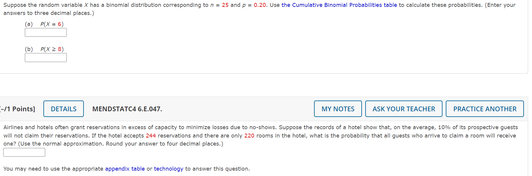 and p = 0.2. Find approximations to these probabilities. (Round your answers