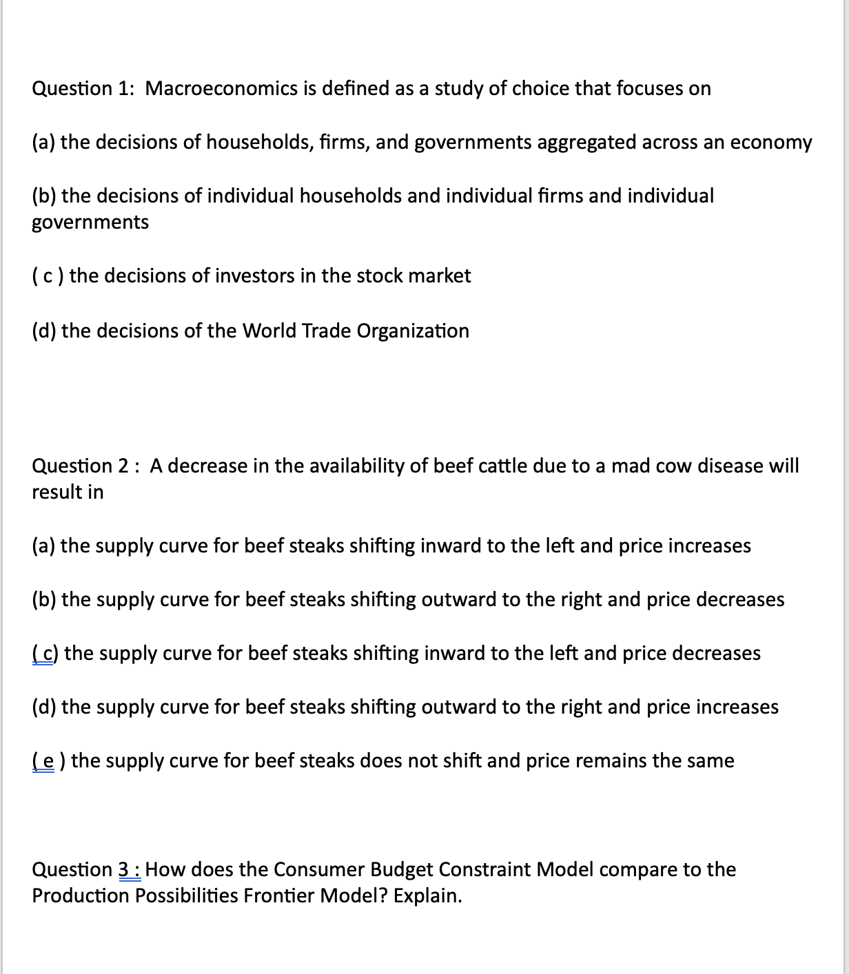 Could you please help me choose the correct answer with explanations for