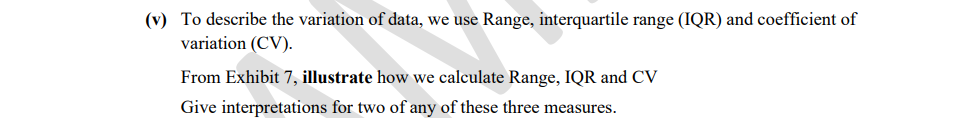 provided below (Exhibit 6). Exhibit 6 Statistics Annual Salary ($'000) Mean 71.27