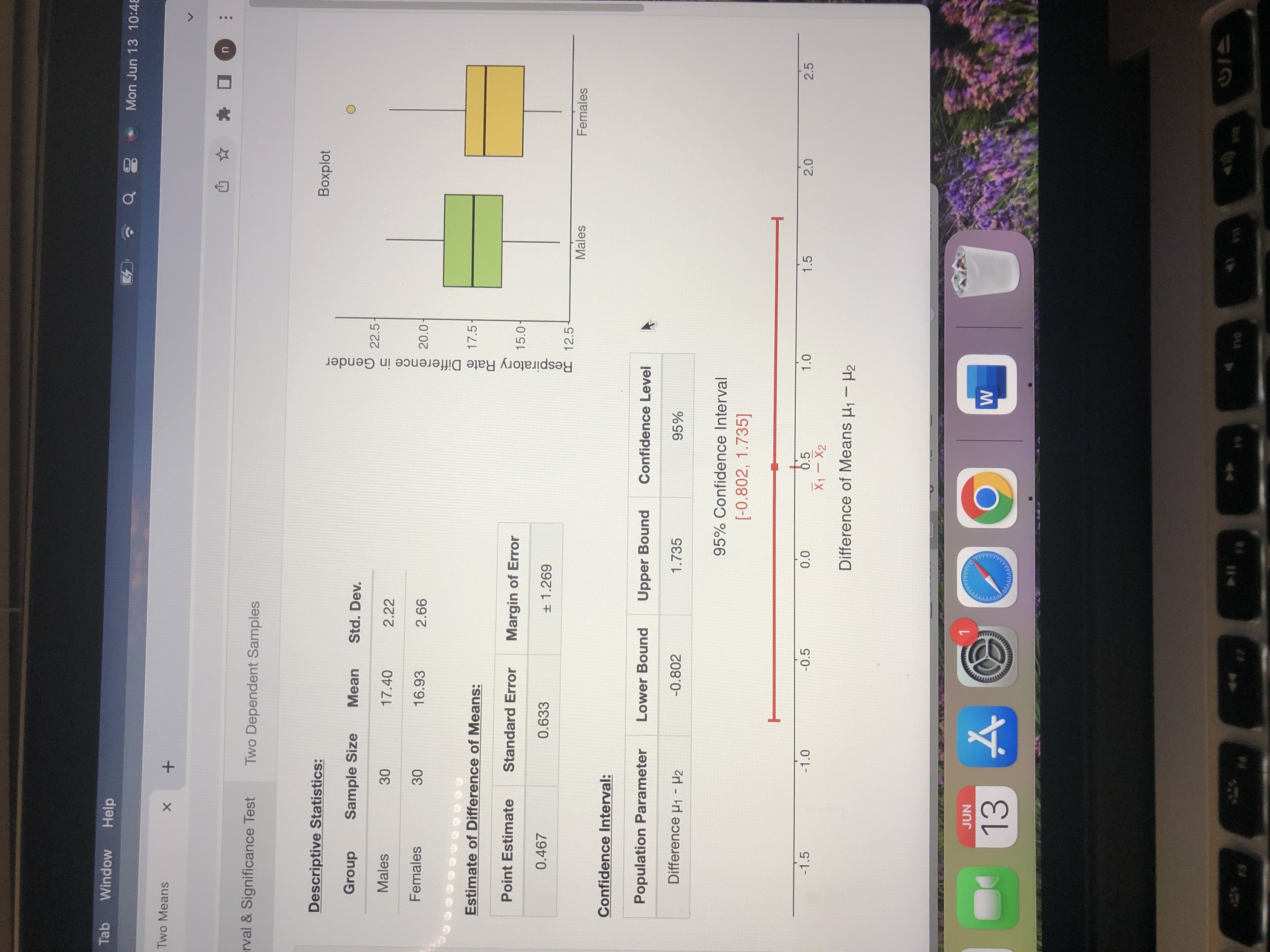 Tab Window Help 4 Q Mon Jun 13 10:4 Two Means